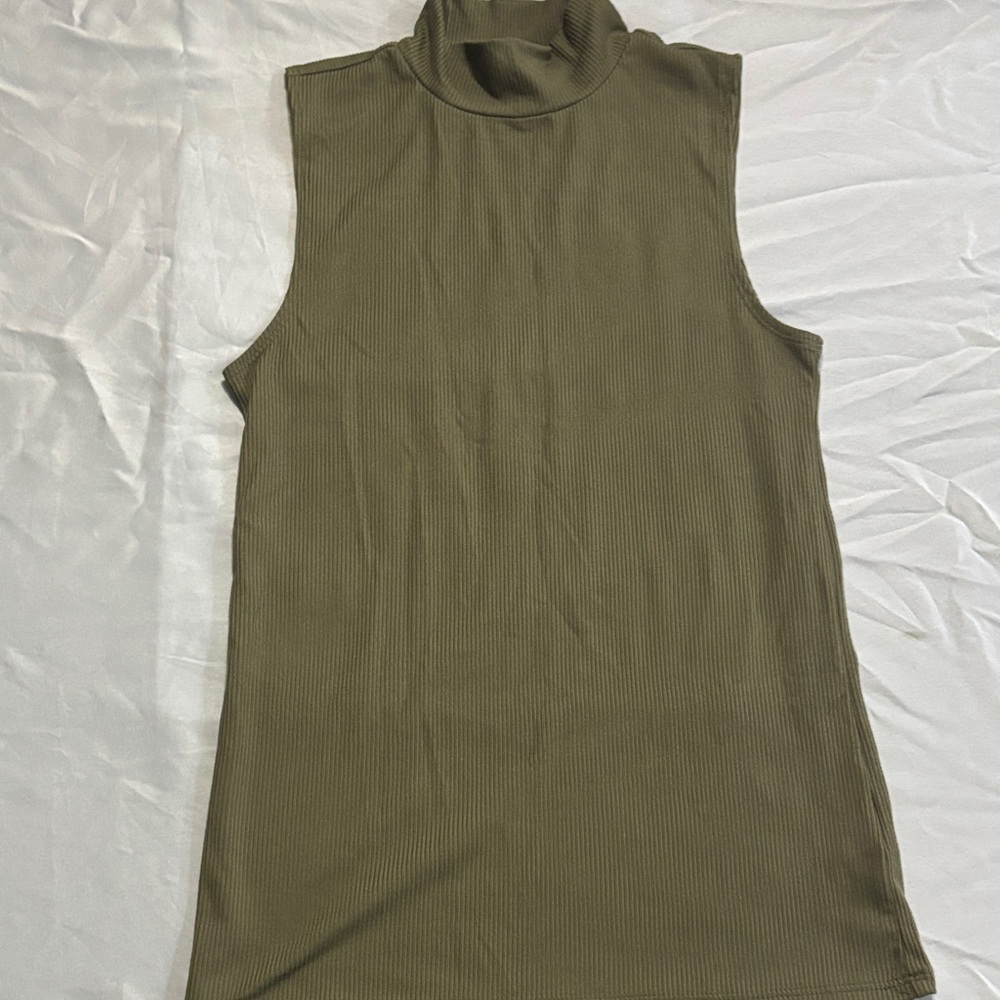 No Boundaries Olive Sleeveless Tank Top